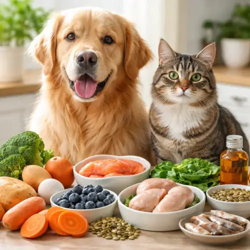 Foods That Help Maintain Healthy Skin and Fur, healthy skin and fur for pets, pet nutrition for coat health