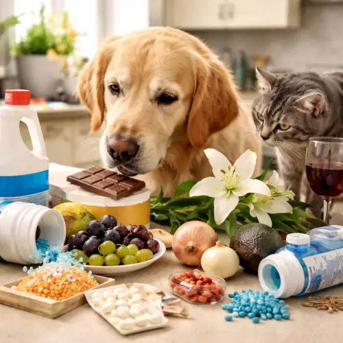 household items that can poison pets, dangerous household items for pets, household poisons for pets, pet poisoning prevention