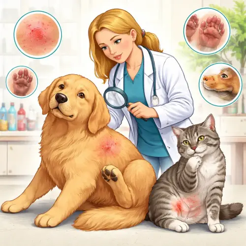 signs of skin problems in pets